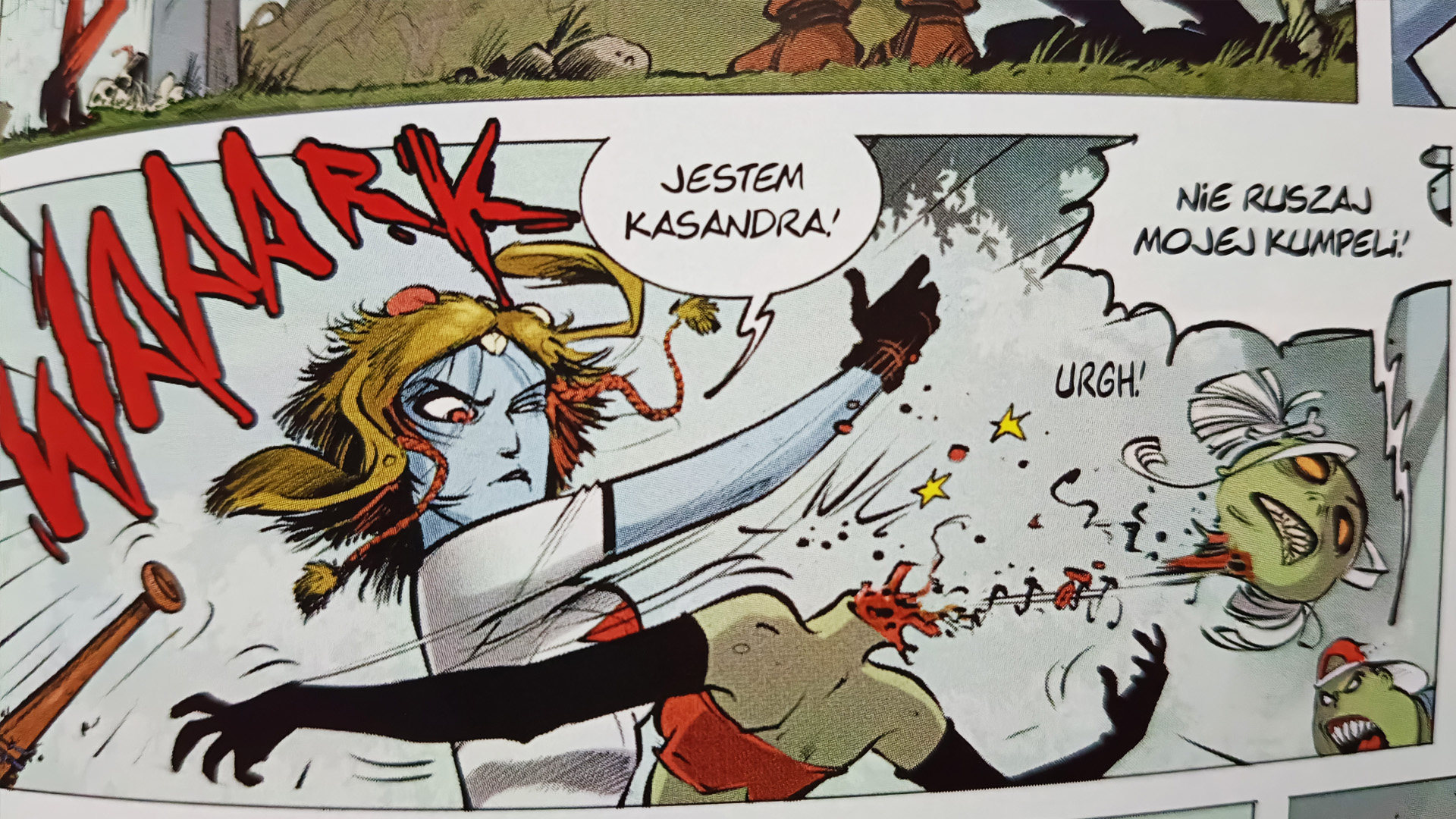 Przykładowa strona komiksu Zombiaczek Bez serca