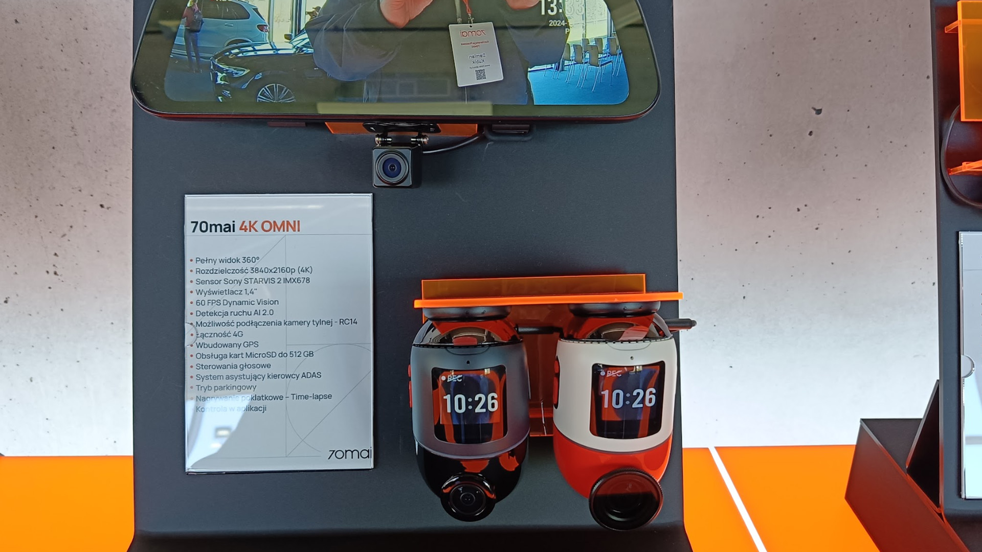 Specyfikacja kamery 70mai 4K Omni