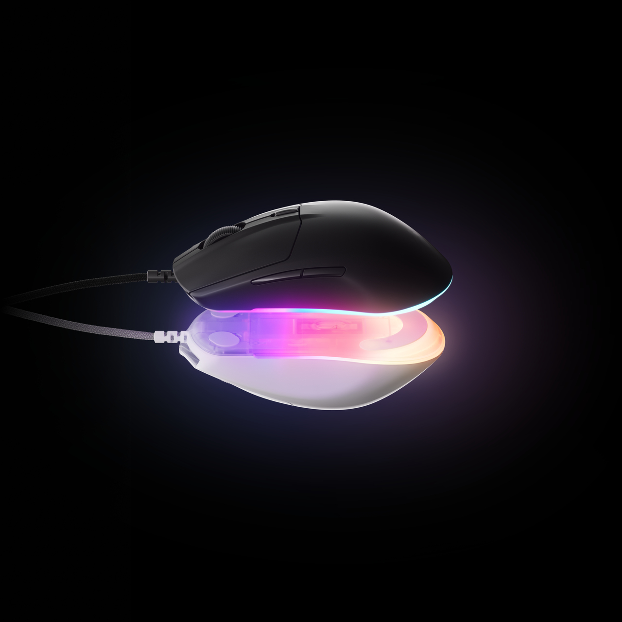 Myszka SteelSeries Rival 3 Gen 2 w kolorze czarnym i białym