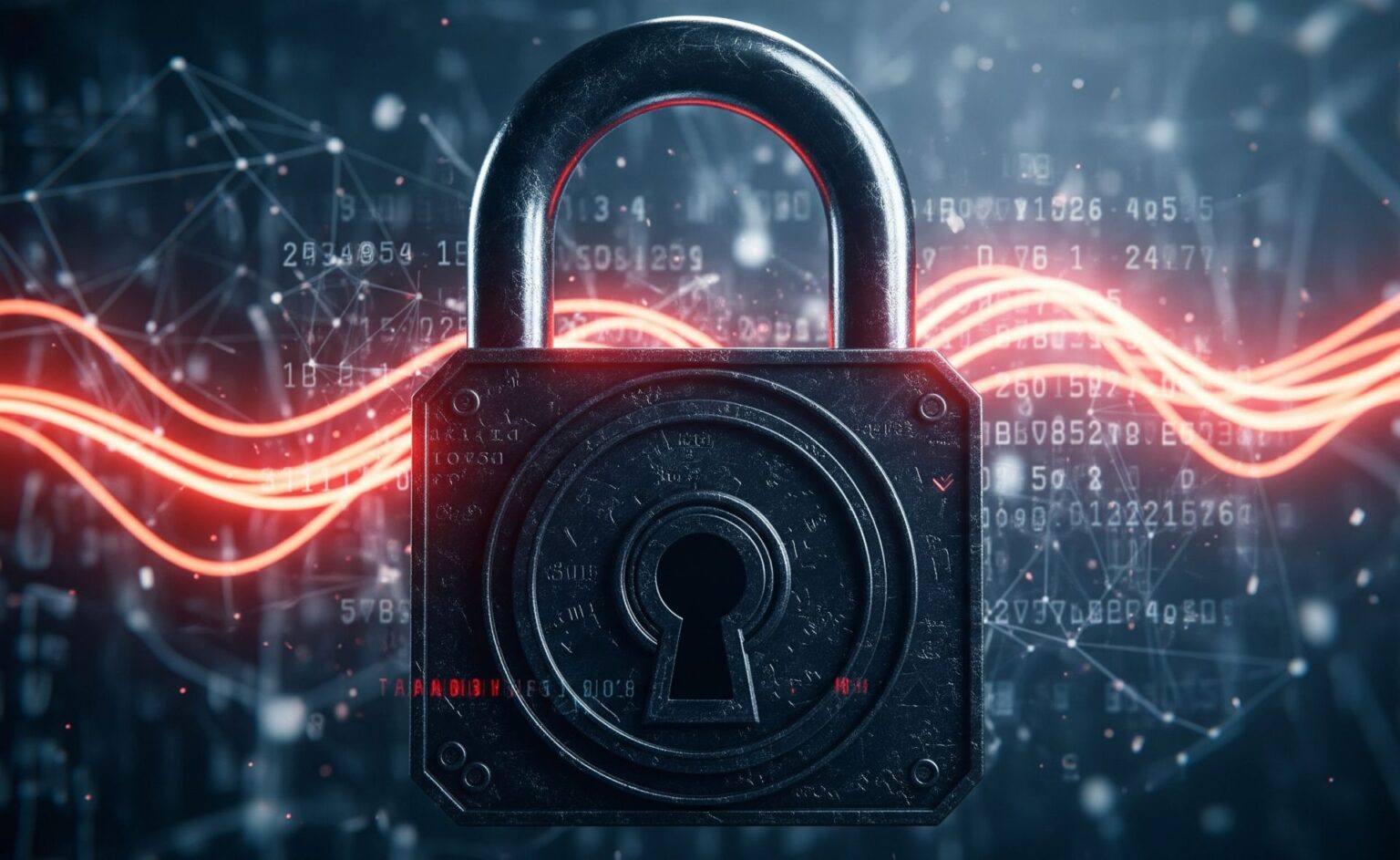 Ransomware dwa razy skuteczniejsze w 2025 roku. Firmy wciąż płacą miliony kłódka na tle zaszyfrowanych danych