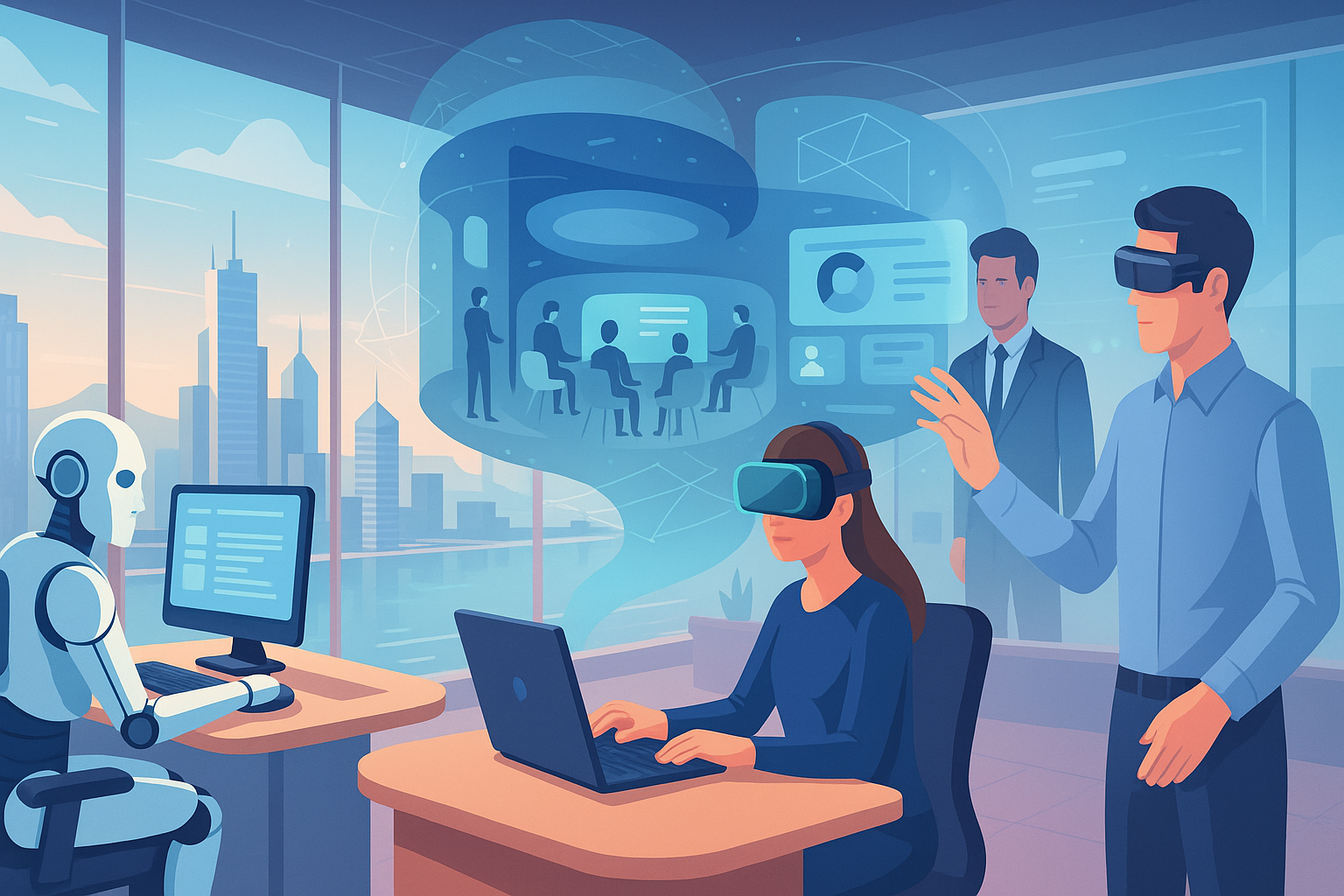 Jak AI, metawersum i elastyczna praca zmienią rynek pracy w 2050 roku? Rynek pracy w 2050 roku