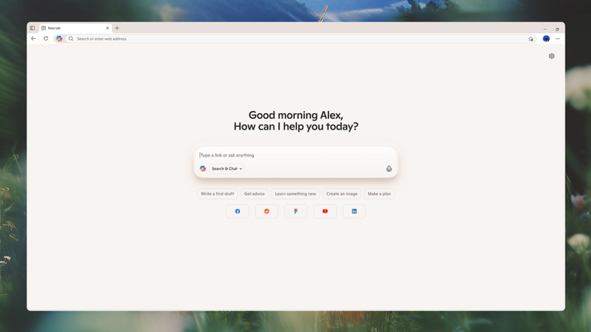Ekran Copilot Mode w przeglądarce Edge