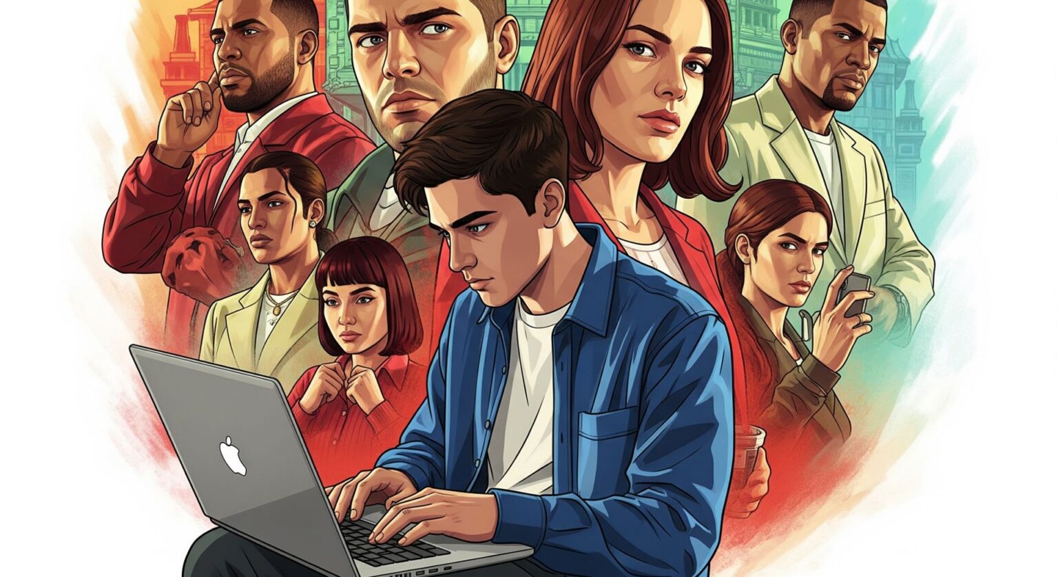 grafika inspirowana serią grand theft auto